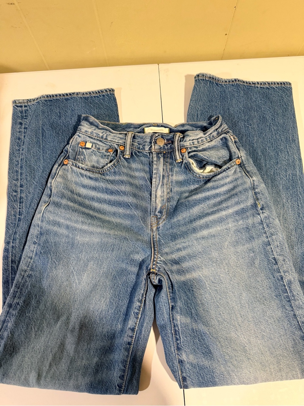 American Eagle Outfitters Light Blue Women’s Straight-Leg Jeans